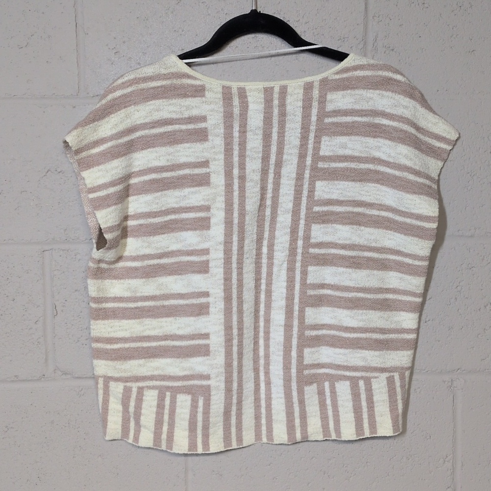 Lou & Grey for LOFT Sleeveless Striped Fringe sweater Size XS, NWT, Beach Casual - Picture 5 of 5